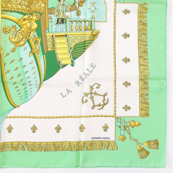 NWT Hermes Scarf "Vue du Carrosse de la Galère -La Réale" 1 - Picture 9 of 11